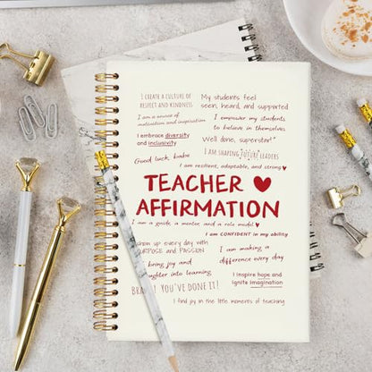 Teacher's Affirmation Notebook, Teacher Appreciation Gifts Journal For Women, Cute Motivational Floral Teach Love Inspire Notebooks, 5.5x8.3 Inch - color: Affirmation