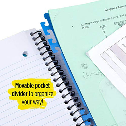 Five Star Advance Spiral Notebook, 1 Subject, College Ruled Paper, 100 Sheets, 11 x 8-1/2 inches, Green (72884) - color: Green