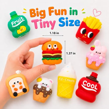 Fun Pencil Sharpeners for Kids, 8-Pack Cute Novelty Shaped Designs - | Fits Various Pencils | Pocket-Sized Portable to Carry | Adorable Desktop Decor | Smooth Even Handheld Manual Sharpening