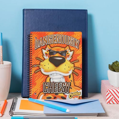 Cheetos Cute One Subject Spiral Notebook College Ruled, 3 Ring Single Subject Spiral for School Fun Cute Notebooks - color: Cheetos, size: NOTEBOOK