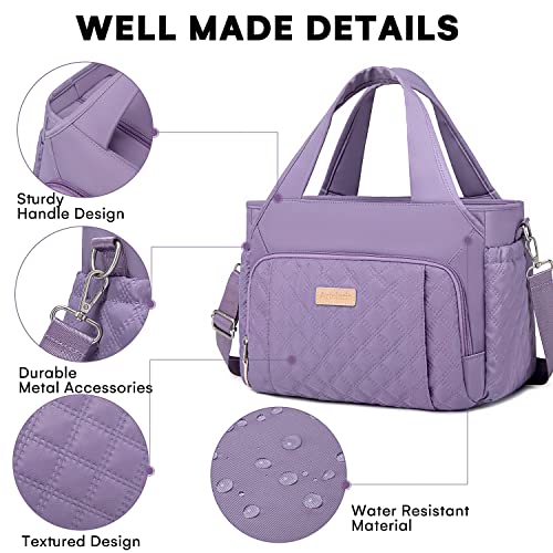 Artelaris Insulated Lunch Bag for Women,Leak-Proof Cooler Lunch Box, Cooling Tote for Adult,with 7 Pockets,Adjustable Strap(15 Liters) - color: Purple