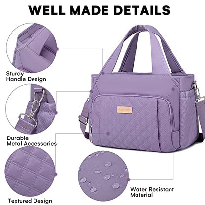 Artelaris Insulated Lunch Bag for Women,Leak-Proof Cooler Lunch Box, Cooling Tote for Adult,with 7 Pockets,Adjustable Strap(15 Liters) - color: Purple