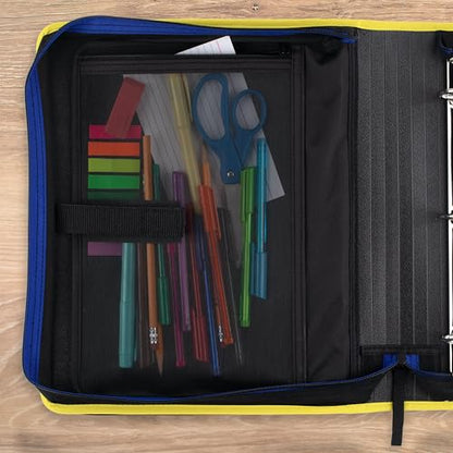Five Star Zipper Binder 2 Inch O-Rings Case Organiser with Multi-Access and 5-Tab Expanding File Folder, 850 Sheet Capacity, Cosmic Blast (290010M) - color: Cosmic Blast, size: 2 Inch