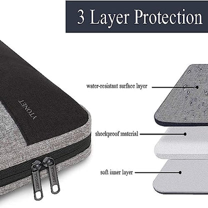 Ytonet Laptop Sleeve Case 16 Inch, Slim Laptop Cover with Handle | Protective Computer Carrying Case Compatible with MacBook Pro HP Dell Lenovo Asus Notebooks,TSA Laptop case, Grey - color: Light Gray, size: 16 inch