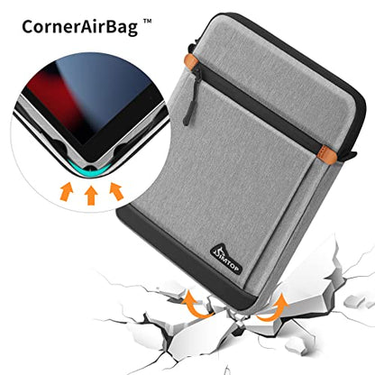 12.9–13 Inch Tablet Sleeve, Compatible with iPad Pro 13-inch/12.9-inch, Galaxy Tab S9 FE+ 12.4 / S9 FE 10.9, YKK Zippers, Detachable Strap, Hidden Handle - color: Grey, size: 12.9 inch