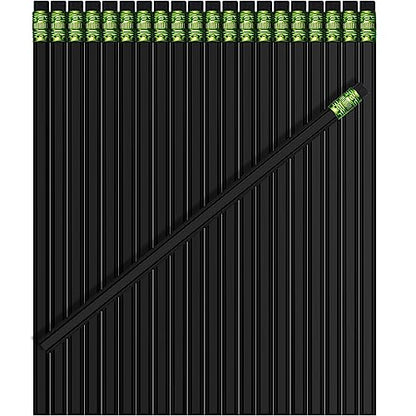 TecUnite 120 Pcs #2 HB Pencils with Eraser No 2 Unsharpened Wooden Hexagonal Pencils for Adults Gifts for School Exam art Learning Office Sketching(Black) - color: Black