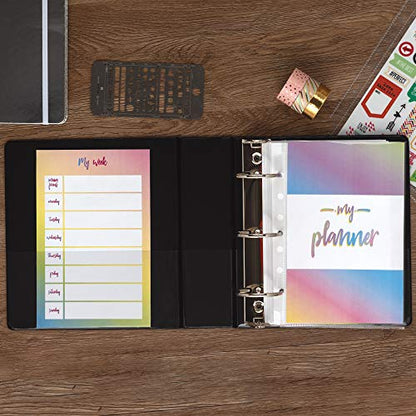 Samsill Economy 2 Inch Mini 3 Ring Binder, Round Ring Binder, Holds 5.5 x 8.5 Inch Documents, Customizable Cover, 2" View, Single, Black - color: Black, size: 2" View, style: Single