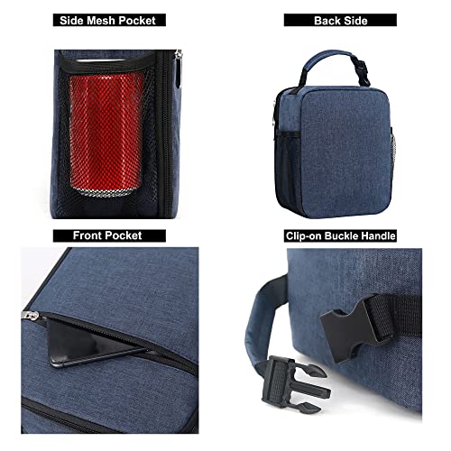 Lunch Box for Men & Women Durable Lunch Bag for Adults & Kids Reusable Small Lunchbox Blue - color: Blue