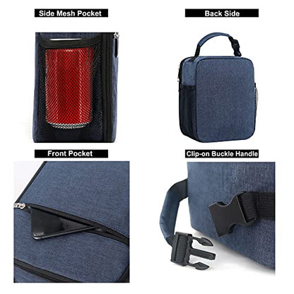 Lunch Box for Men & Women Durable Lunch Bag for Adults & Kids Reusable Small Lunchbox Blue - color: Blue