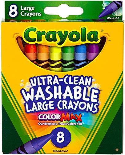 Crayola 52-3280 Large Crayola Washable Crayons 8 Pack