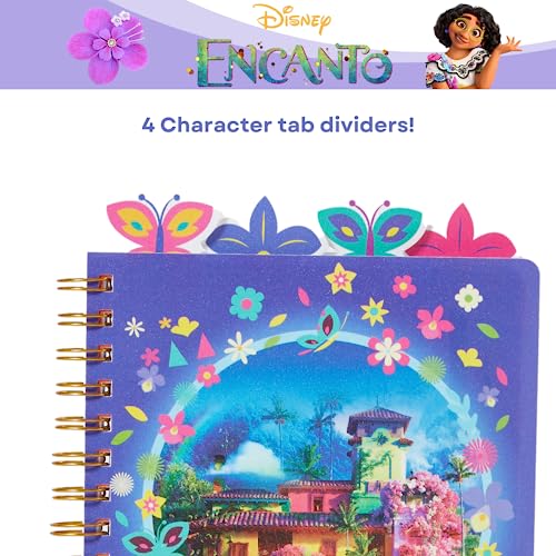 Disney Encanto Tab Journal Notebook, Spiral Bound, 96 Lined Pages, 8 x 7 inches, Purple - style: Encantto