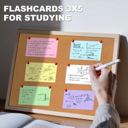 300 Count Blank Index Cards 3x5 Notecards Flashcards for Studying Colorful Flash Cards Blank 3 by 5 Neon unlined Index Cards Bulk Small Cute Cards Pretty Study Flashcards 3 x 5 Note Cards 6 Pack of 50 - color: Blankcolors-3x5-300