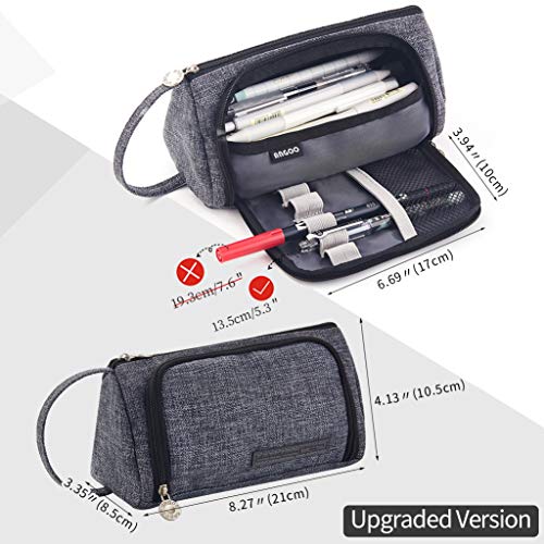 EASTHILL Big Capacity Pencil Case Pouch Pen Case Simple Stationery Bag School College Office Organizer for Teens Girls Adults Student - color: Black M