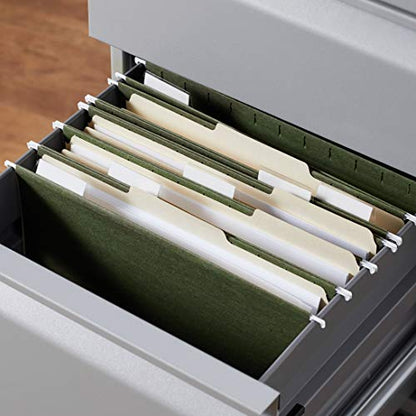Amazon Basics Hanging File Folders with Adjustable Tabs, Sturdy Expandable Document Organizer, Letter Size 8.5x11 inch, Green, 25-Pack - color: Green, size: 25 Pack