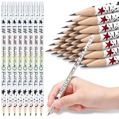 Tenceur 48 Pcs 3rd Graders Pencils Bulk Motivational Pencils with Erasers Inspirational Pencil with Back to School Supplies for Kids Student Teacher Classroom Reward - style: 3rd Graders