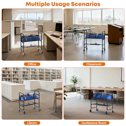 16-Device Laptop and Tablet Charging Station, Open Charging Cart with Cord Charger Management, Grounding Protection - Chromebook Organizer for Classroom, Office and Libraries - size: 16 Devices