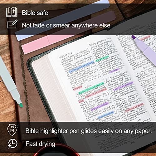 Utron 24pcs Bible Highlighters, No Bleed Pastel Set, Cute Bible Highlighters (12 Color)