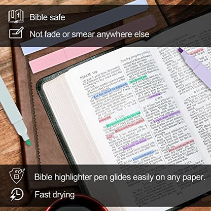 Utron 24pcs Bible Highlighters, No Bleed Pastel Set, Cute Bible Highlighters (12 Color)
