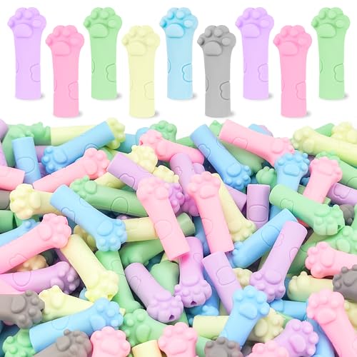 LanMa Cat Paw Pencil Top Erasers Bulk, 90 Pack Eraser Caps Pencil Extenders, Cap Pencil Eraser Toppers for Kids, Tip Protectors, Classroom Prizes - color: Cat Paw, size: 90 Pack