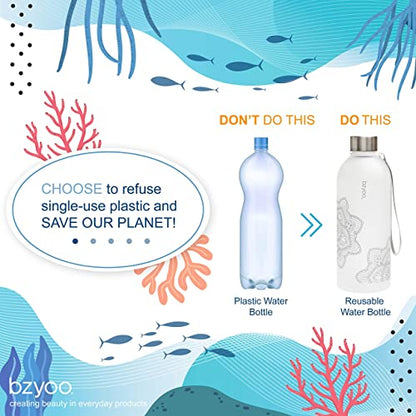 bzyoo 32 OZ 1 Liter Time Marker Water Bottle Frosted Durable Plastic With Strap&24oz (710ml) Double Wall Plastic Tumbler with Lid and Straw