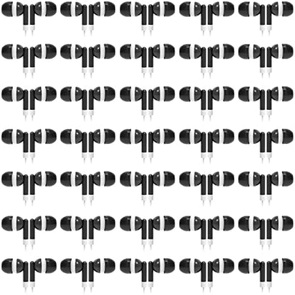 CN-Outlet Wholesale Bulk Individually Bagged Earbuds Headphones 100 Pack for iPhone, Android, MP3 Player(Black)