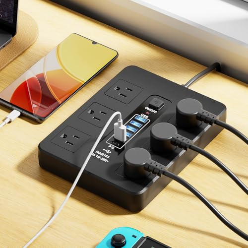 12 Port Smart USB C PD Power Strip Desktop with 78 Inch Cord Multi Outlet Charging Station for Office and Home Tech Setup