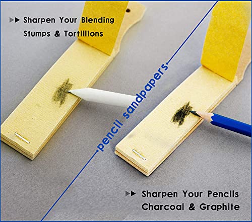 43 PCS Blending Stumps and Tortillions Paper Art Blenders Sketch Drawing | Sketch Wipe Scrapers,Rub Sponge,Kneaded Eraser,Sandpaper Sharpeners,Pencil Extension,Replacement Heads ,Washable Reusable - size: 1 Count (Pack of 43)