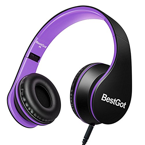 Kids Headphones for Kids with Removable Cord volume Limited 95dB B/Purple | Children's headphones, perfect and comfortable - color: Black/Purple