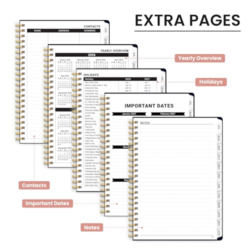 Planner 2026-2027, Academic Planner Weekly and Monthly, Jul 2026 - Jun 2027, Spiral Bound School Planning Tool with Tabs and Pocket, Perfect for Students & Teacher, 6.3" x 8.5", Garden of Whimsy - color: A-Garden of Whimsy, size: 6.3"x8.5" (A5)