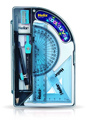 Helix Cool Curves Maths Set (Assorted Colours)