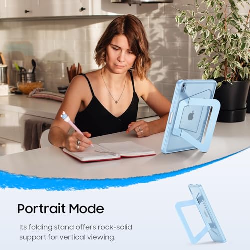 Fintie Shockproof Case for iPad (A16) 11th Generation 11 Inch (2025), iPad 10th Generation 10.9 Inch (2022) - [Built-in Pencil Holder] Slim Frosted Hard Cover with Multi-Angle Kickstand, Sky Blue - color: Sky Blue