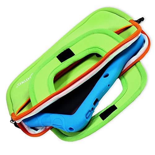 Contixo 7" Tablet Sleeve Bag - Compatible with Contixo V8/V9 Kids Tablets - Shockproof & Water-Resistant Protective Case with Accessory Pocket - Green - color: Green