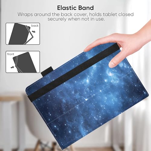 Universal 10 10.1 Inch Android Tablet Case,Slim Folding Stand Cover for All 9"-10.5" Touchscreen Tablet Case with Stylus Pen Holder,Starry Sky 02 - color: Starry Sky 02