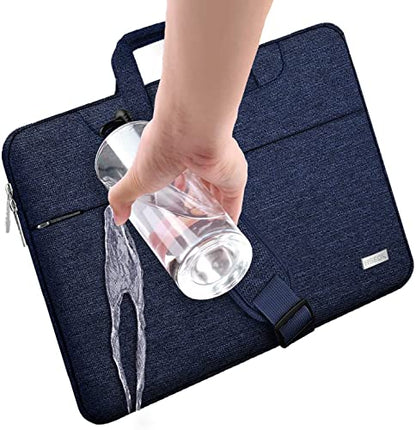 Hseok Laptop Shoulder Bag 13 13.3 14 Inch Case Compatible with MacBook Pro/Neo 14" M5/M4/M3/M2/M1,Mac Air/pro/Neo 13" and Most 13 13.3 14 Notebooks,Spill-Resistant Briefcase,Dark Blue - color: Dark Blue, size: 13-13.5 inch