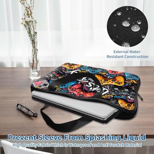 Laptop Sleeve with Handle 12 Inch, Waterproof Laptop Case Bag, Play Games Pattern Design Computer Sleeve Compatible with MacBook Air, Pro, HP, Dell, Lenovo, ASUS - color: Play Games, size: 12inch(11.6-12.3")