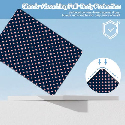 Teryeefi Case for MacBook Neo 13 Inch 2026 (Model A3404) Printing Hard Shell Cover with Screen Protector &Keyboard Cover & USB-C Adapters - Polka Dot Indigo - color: Polka Dot Indigo