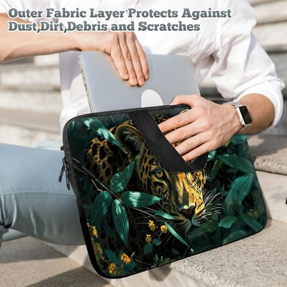 Laptop Sleeve Case Bag 15 inch, African Leopard Slim Carrying Case Durable Handbag Travel Laptop Bag for 15 inch MacBook Air M3/M2/15 Pro/Surface Laptop 7/6/5/4/3/ Dell XPS 15 Plus - color: African Leopard, size: 15 Inch