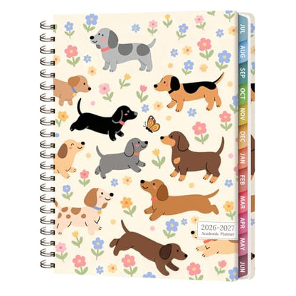 Planner 2026-2027, Weekly and Monthly Academic Year Calendar Planner, July 2026 - June 2027, Daily Agenda Book for Office School Supplies, Letter Size(8.5'' x 11'') - color: 2607-Dachshund, size: 8.5"x11"(Jul 2026-Jun 2027)