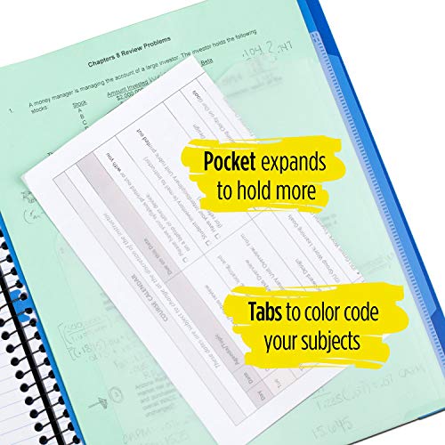 Five Star Advance Spiral Notebook, 1 Subject, College Ruled Paper, 100 Sheets, 11" x 8-1/2", Blue (72886) - color: Blue