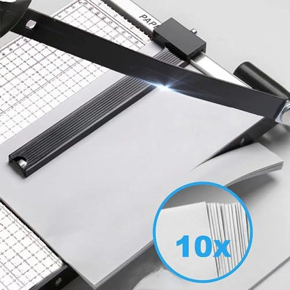 Paper Cutter for Cardstock Heavy Duty 12 inch, 12" Cut Length Guillotine Paper Trimmer for Cardstock Metal Base, for Home Office Classroom School