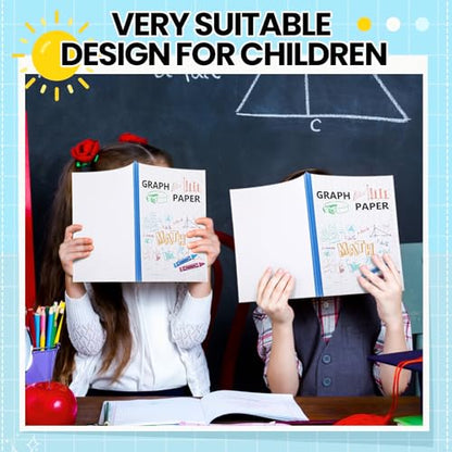 Ctosree 3 Pcs Primary Graph Paper for Kids 1/2 Inch Squares Elementary Math Graph Paper Composition Notebook 8.5 x 11 Inches Quad Ruled Grid Notebook for Kids K-2 School Supplies - size: 1/2 Inch