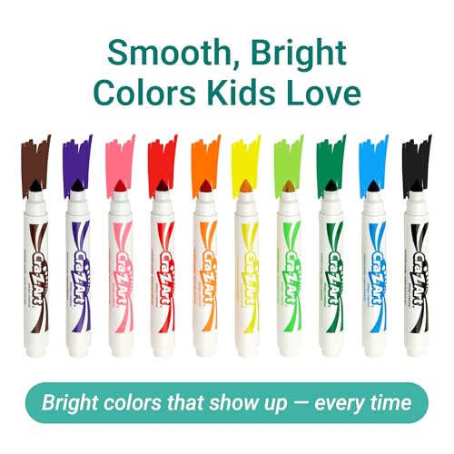 Cra-Z-Art Bulk Classic Markers - 6 Packs of 10 Count Broadline (Non-Washable) Markers - size: 10 Count (Pack of 6)