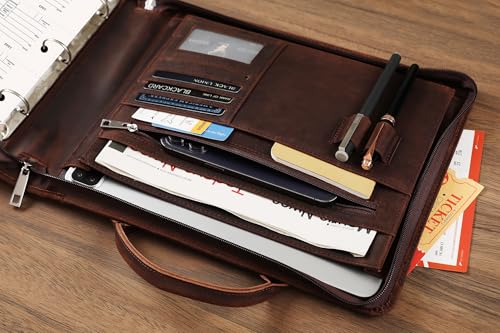 Personalized 3 Ring Check Binder, Business Checkbook Holder Zippered, Engraved for 3 on a Page Checks, Fits 3 & 9 Holes, Dark Khaki - Custom - color: Dark Khaki, size: Custom