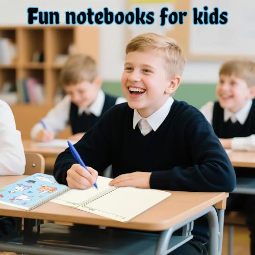 B1ykin A5 Spiral Notebooks - 2Pcs 50 sheets 100 Pages, Funny Goose Design | Wire Bound Travel Journal, Spiral Notepad, Memo Diary for Kids Back to School Office Supplies