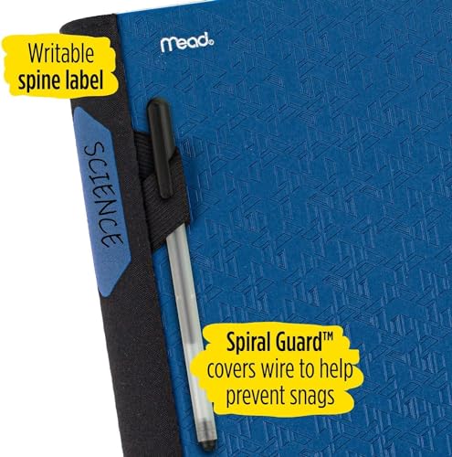 Five Star Advance Spiral Notebook + Study App, 3 Subject, College Ruled Paper, 8-1/2" x 11", 150 Sheets, Spiral Guard, Movable Tabbed Dividers, Pacific Blue (73138) (Pack of 6) - color: Pacific Blue, size: Pack of 6