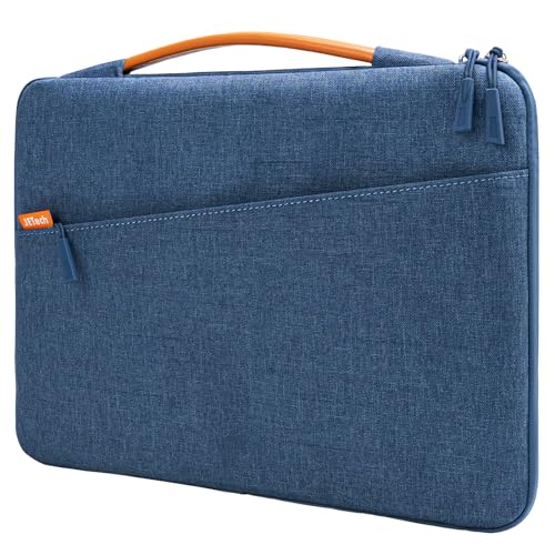 JETech Laptop Sleeve for MacBook Neo (A18 Pro), 13-14Inch MacBook Air/Pro (M1-M5, 2020-2026), Waterproof Bag with Portable Handle and Pocket, Compatible with 13-13.6 Inch Notebook (Navy) - color: Navy, size: 13.3-Inch