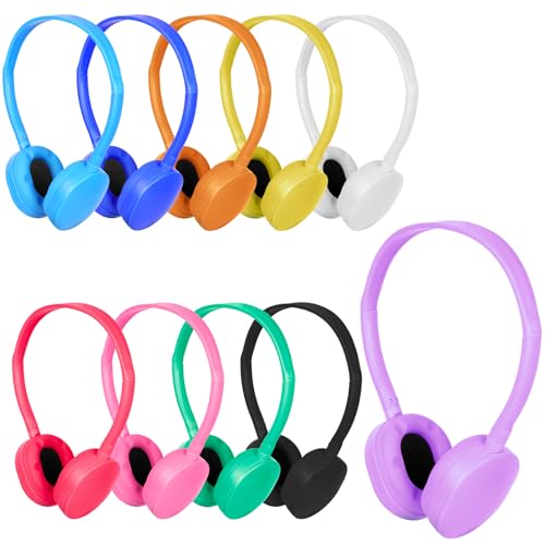Classroom Kids Headphones Bulk 30 Pack Class Set of Headphones | for Students Children Boys Girls Teen Adult Group Learning Computer Lab Library Online Lesson Testing 3.5mm Jack (10 Colors) - size: 30 Pack Mixed Color