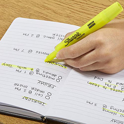 Sharpie Tank Style Highlighters, Chisel Tip, Fluorescent Yellow, 24 Count - color: Yellow