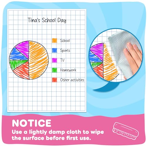 Magnetic Graph Grid Paper,21.3" x 16.5" Dry Erase Chart Paper for Whiteboard Homeschool Essentials Teacher Must Haves,Math Classroom Teaching Supplies
