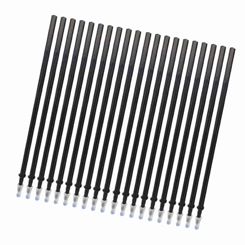 ZJchao Erasable Pens, Pen Refills Erasable Gel Pens Blue Ink Gel Ink Pen Refills with Fine Point 0.5mm Replacement for Office School Writing (20pcs) - color: Black, size: 20pcs